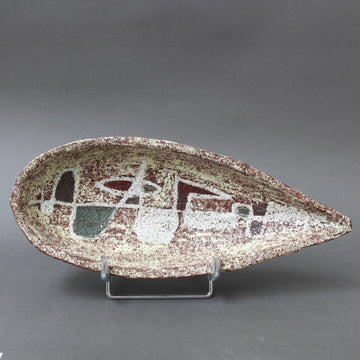 Mid-Century French Textured Ceramic Dish by Accolay (circa 1960s)