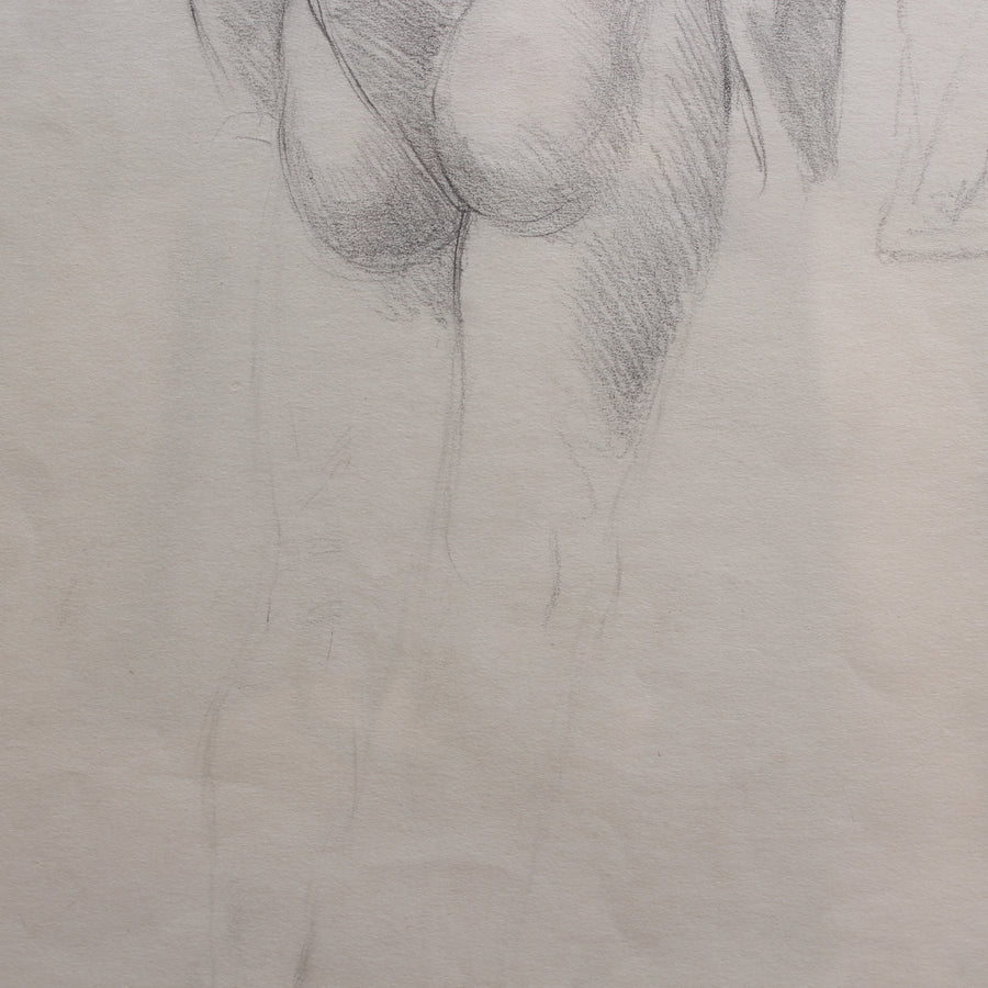 Male Nude Pencil Drawing by Bernard Sleigh RBSA (circa 1900-1920)