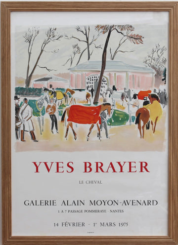 French Vintage Exhibition Poster for Yves Brayer (1975) for Galerie Alain Moyon-Avenard