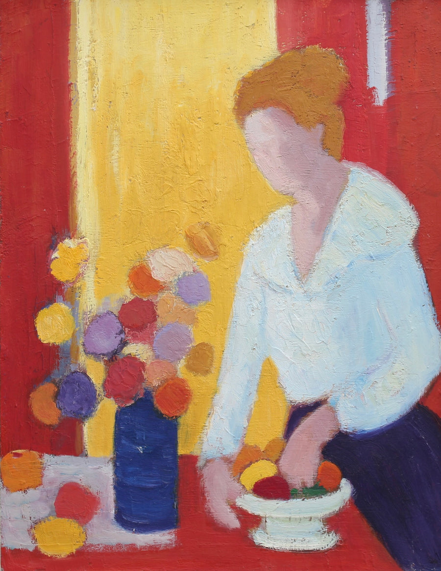 'Portrait of a Woman with Flowers and Fruit' by Anna Costa (circa 1960s)