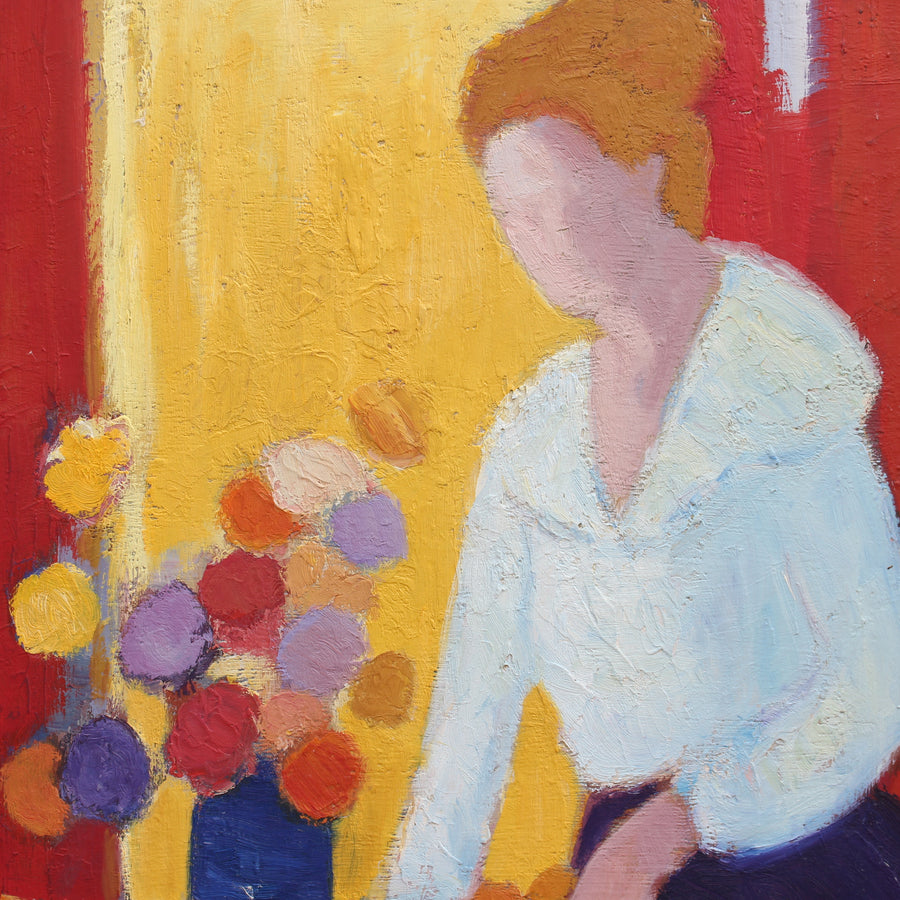 'Portrait of a Woman with Flowers and Fruit' by Anna Costa (circa 1960s)