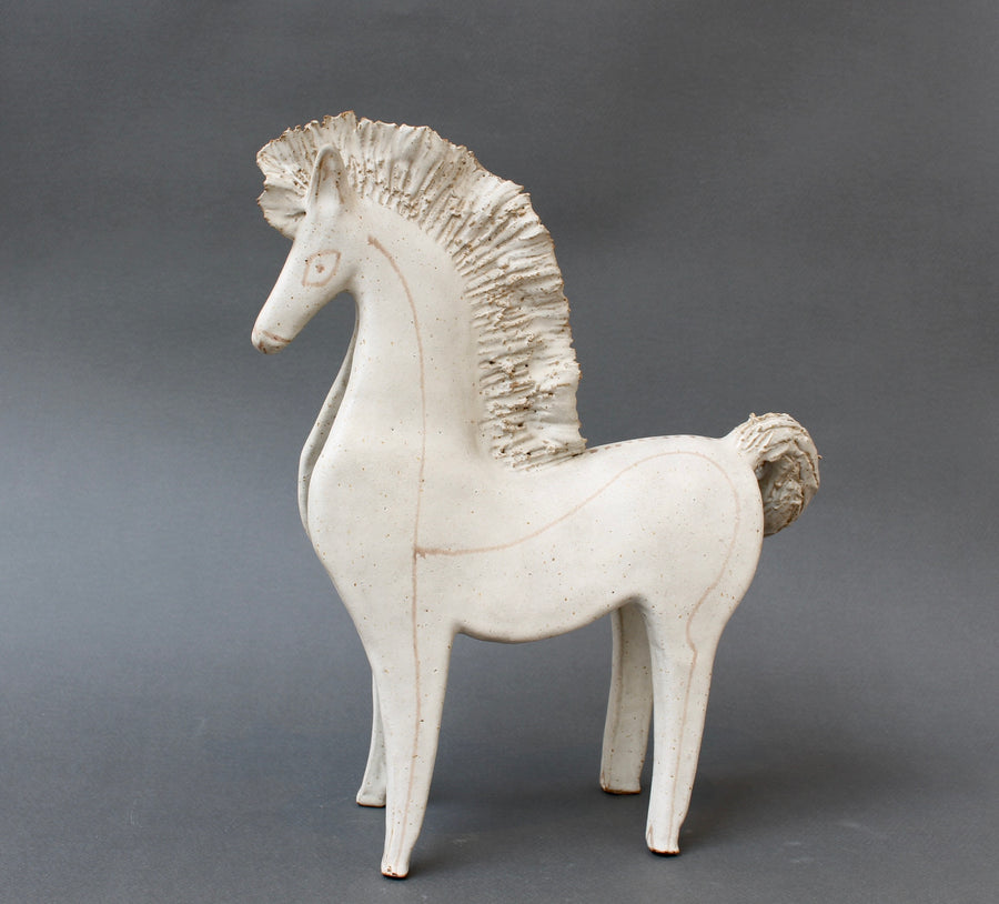 Vintage Ceramic Horse by Bruno Gambone (circa 1970s) - Large