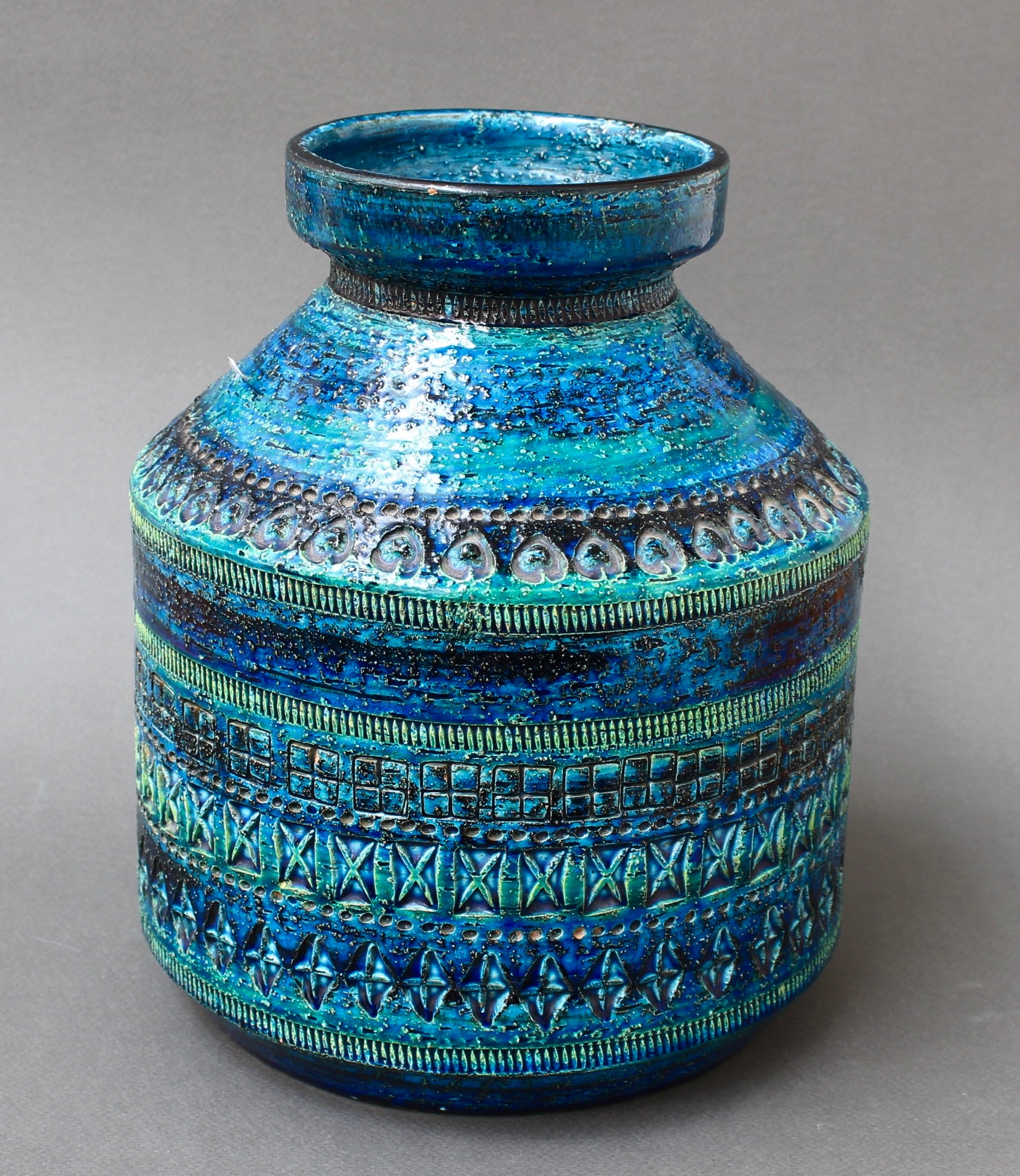 Vintage Italian Ceramic Vase by Aldo Londi for Bitossi (circa