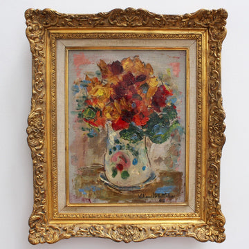 'Floral Bouquet in Painted Vase' by Lilian E. Whitteker (1968)