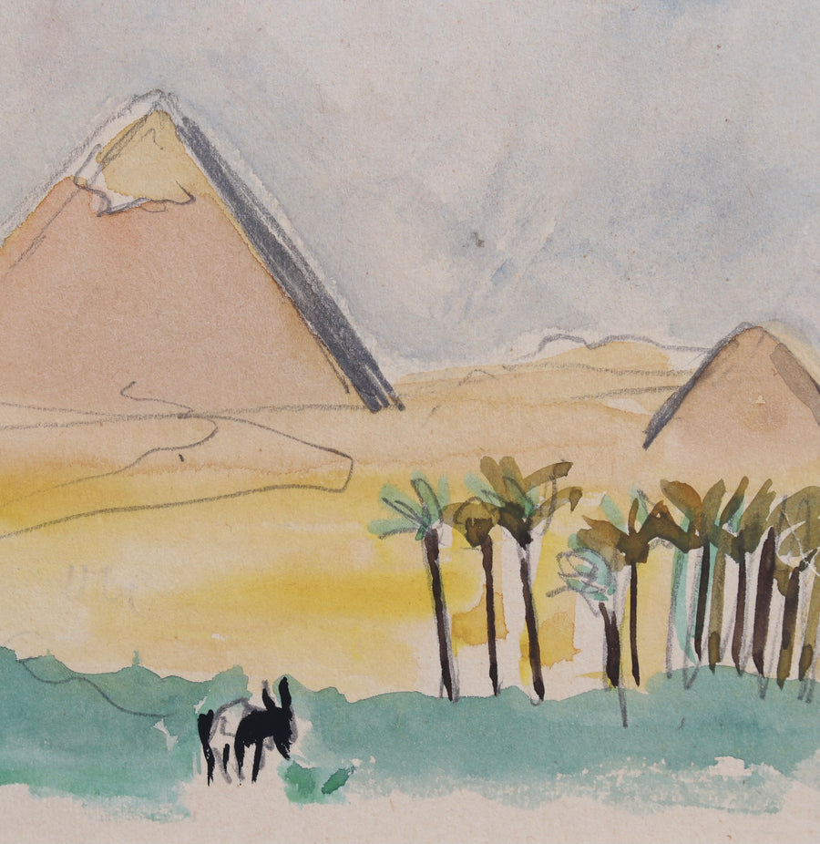 'The Pyramids of Giza' by Yves Brayer (1966)