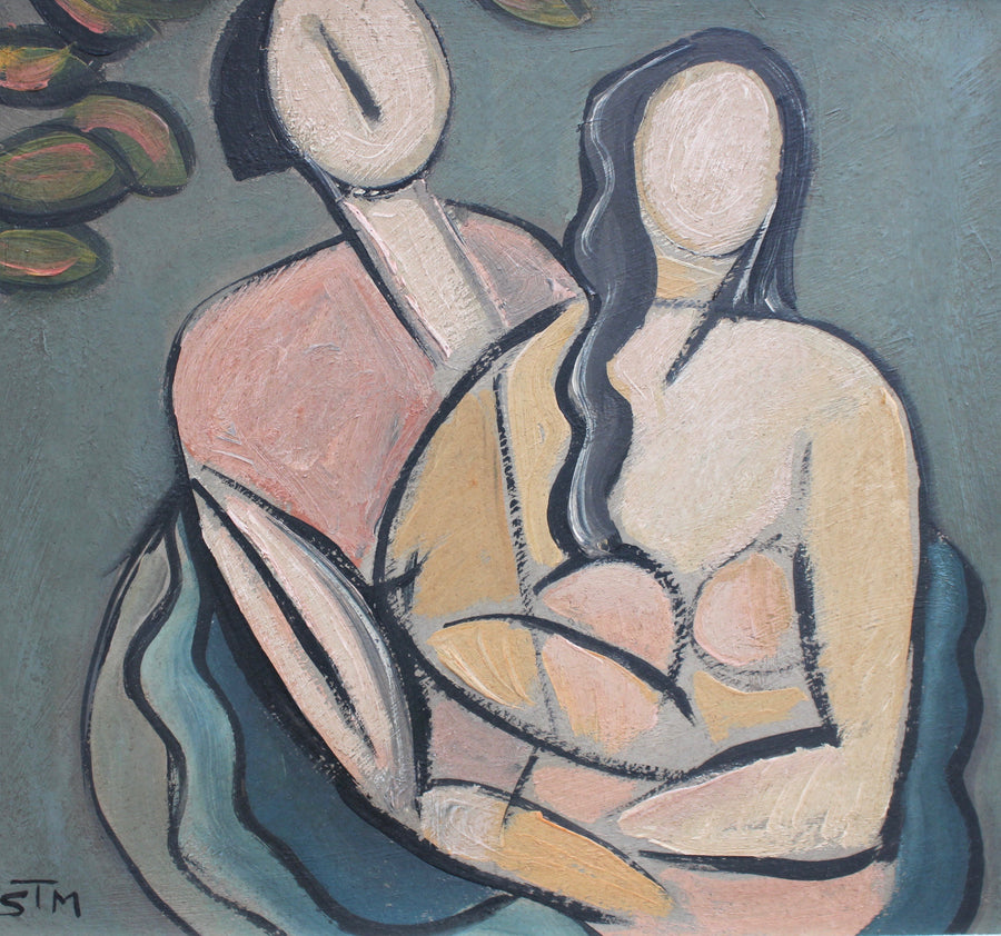 'Portrait of Natural Man and Woman' by STM (circa 1940s - 1960s)