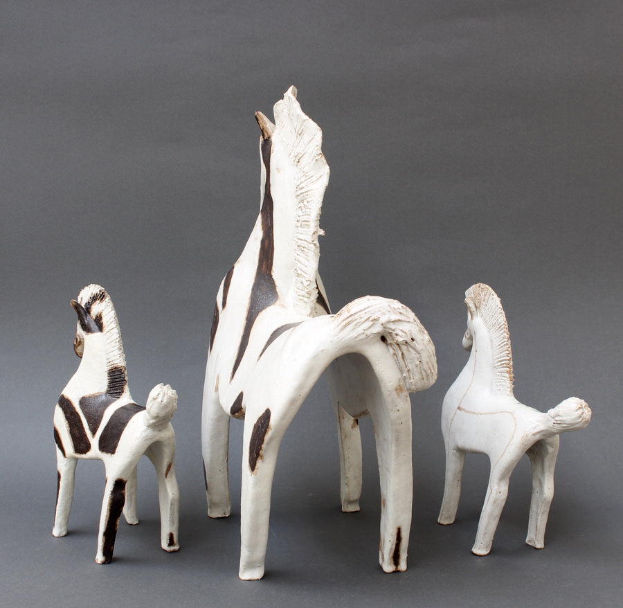 Trio of Ceramic Horses by Bruno Gambone (Circa 1970s)