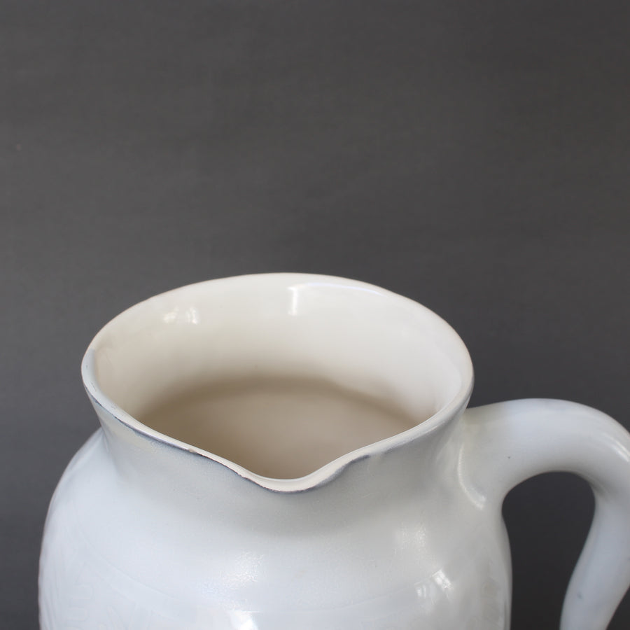 Vintage French Ceramic 'Eared' Pitcher by Roger Capron (circa 1950s)