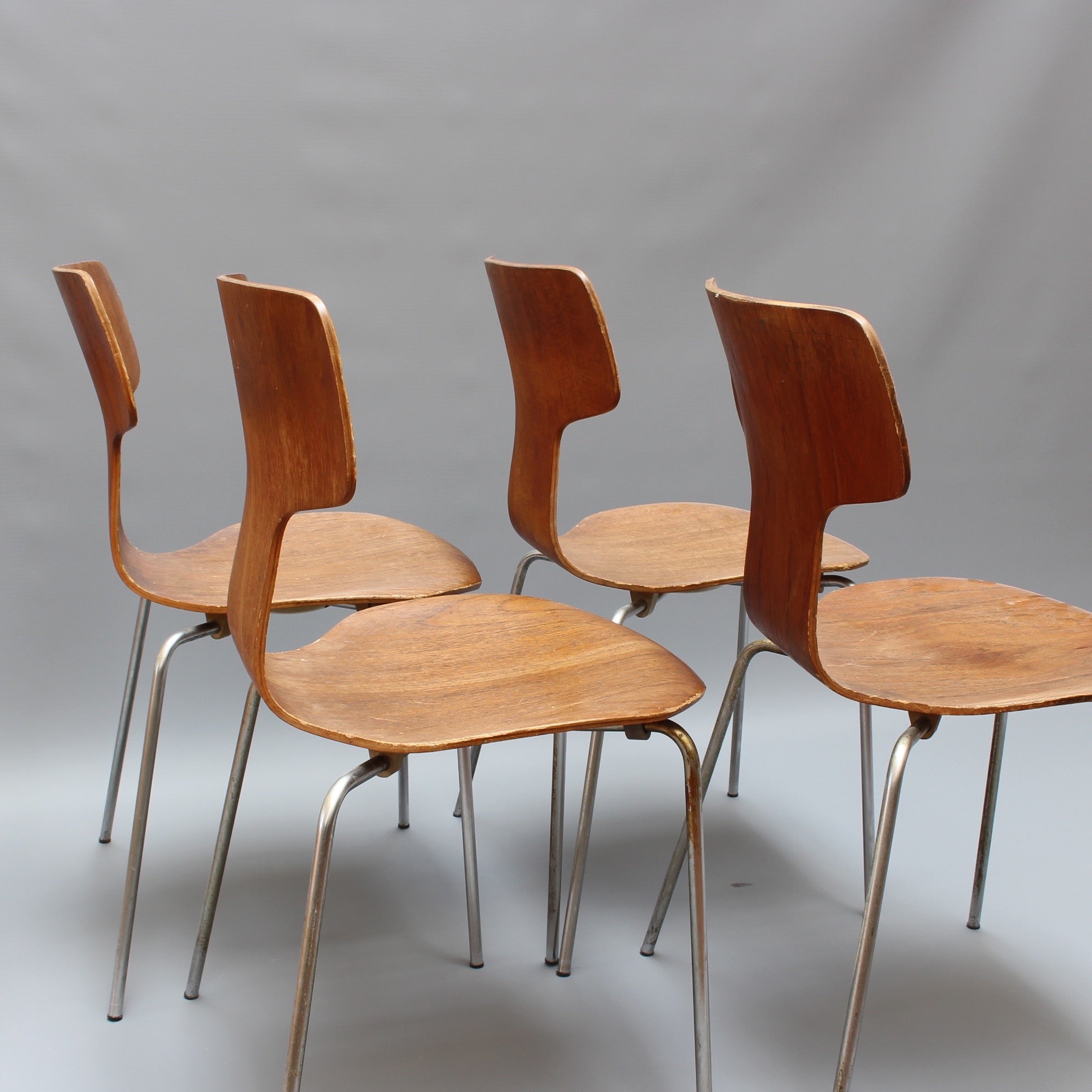 Set of Four Type 3103 Chairs by Arne Jacobsen for Fritz Hansen