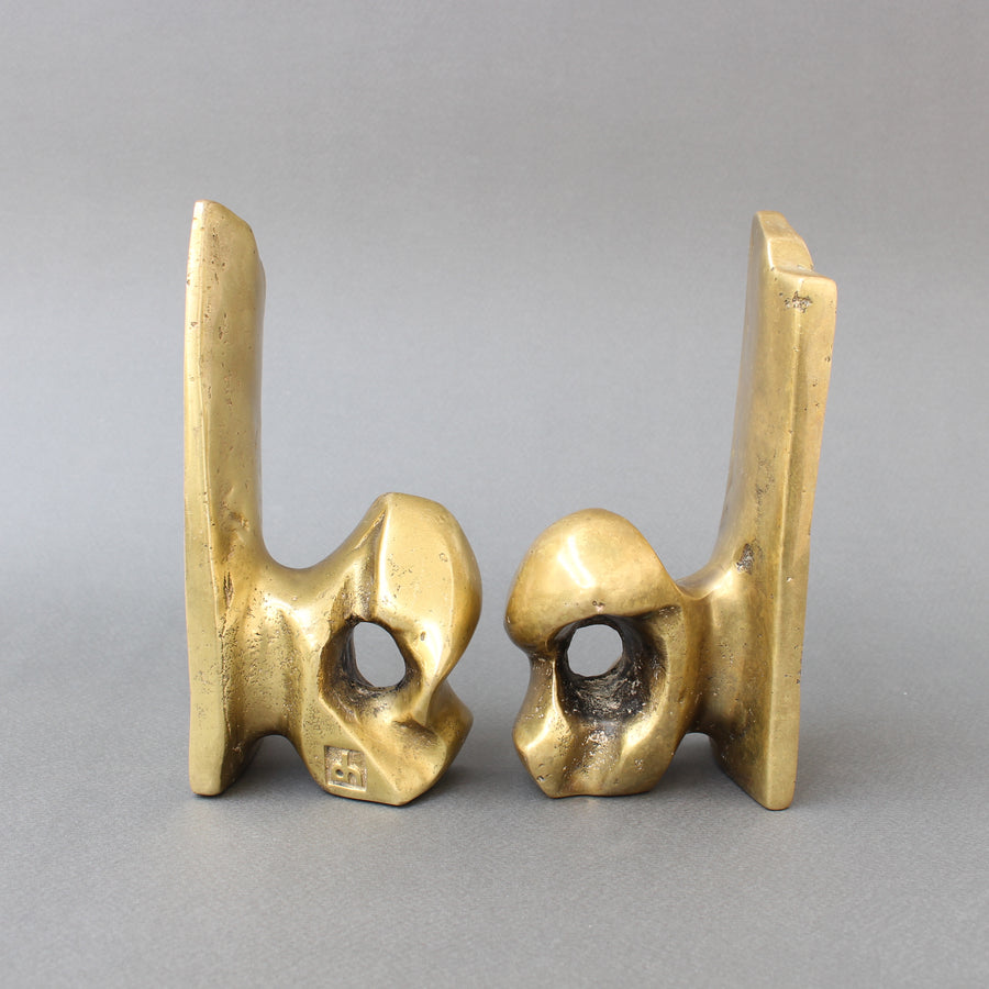 Pair of Brass Bookends by David Marshall (circa 1980s)