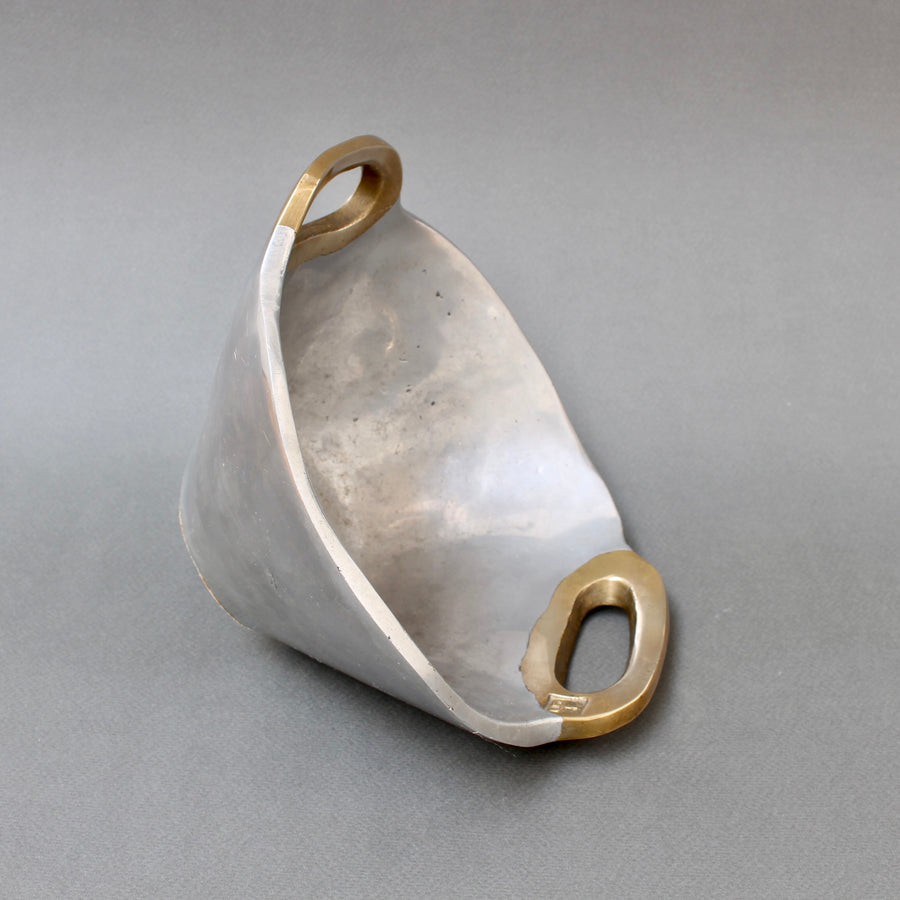 Aluminium and Brass Bowl by David Marshall (circa 1980s)