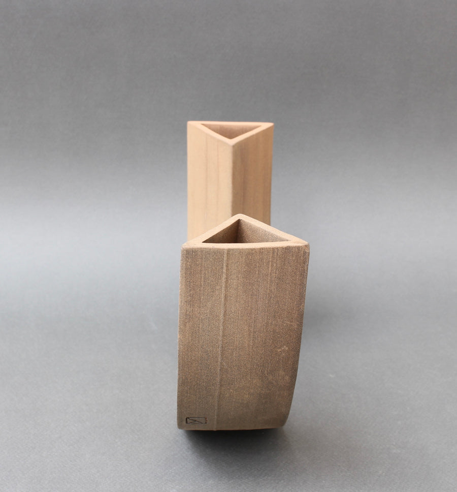 Italian Industrial Style Ceramic Vase / Sculpture by Alessio Tasca (circa 1980s)