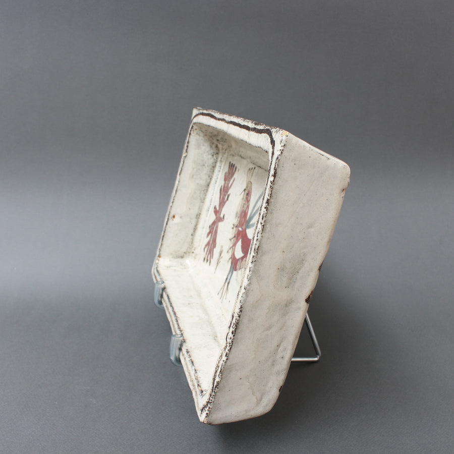 French Ceramic Rectangular Dish by Gustave Reynaud for Le Mûrier (circa 1960s)
