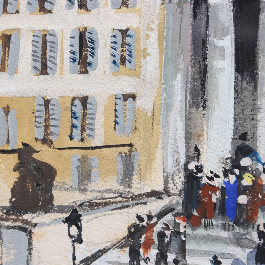 'Paris la Bourse' by Lucien Génin (circa 1930s)