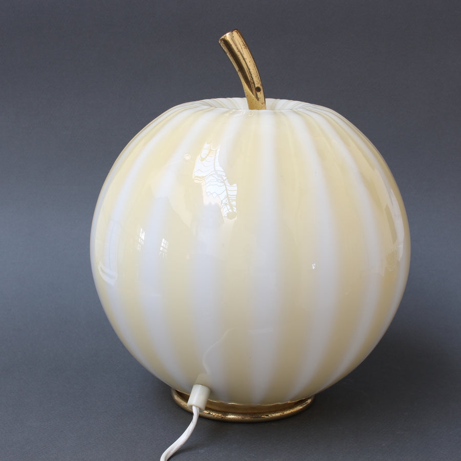 Vintage Italian Melon Shaped Globe Lamp (circa 1960s)
