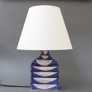Ceramic Italian Mid-Century Modern Table Lamp by Alessio Tasca (circa 1950s)
