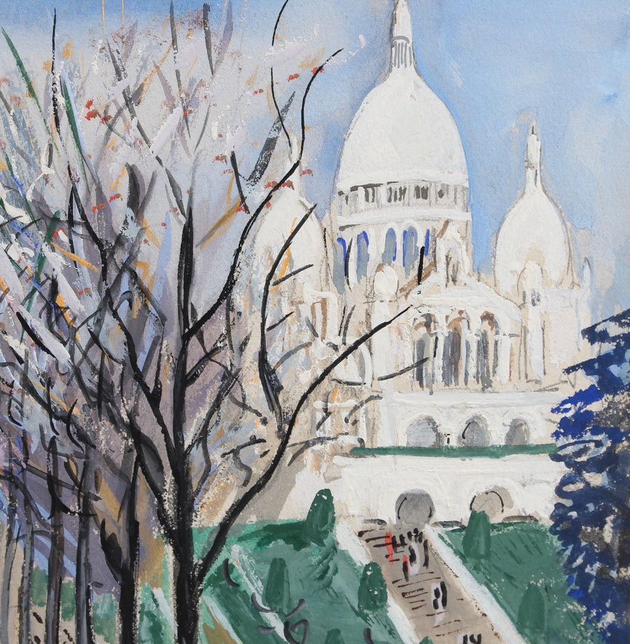 'Sacré-Coeur Montmartre at Willette Square Paris' by Lucien Génin (circa 1930s)