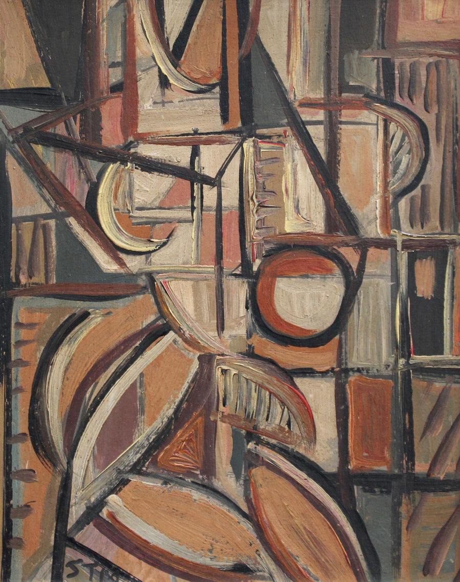 'Cubist Figure' by STM (circa 1950s-70s)