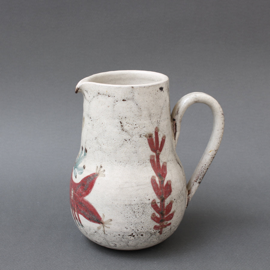 Mid-Century French Ceramic Lidded Pitcher by Le Mûrier (circa 1960s)
