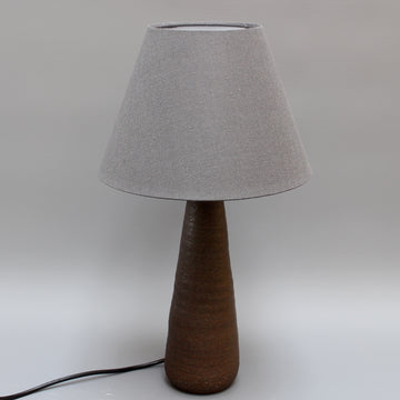 Mid-Century French Conical Shaped Ceramic Table Lamp by Jean Rivier (circa 1960s)