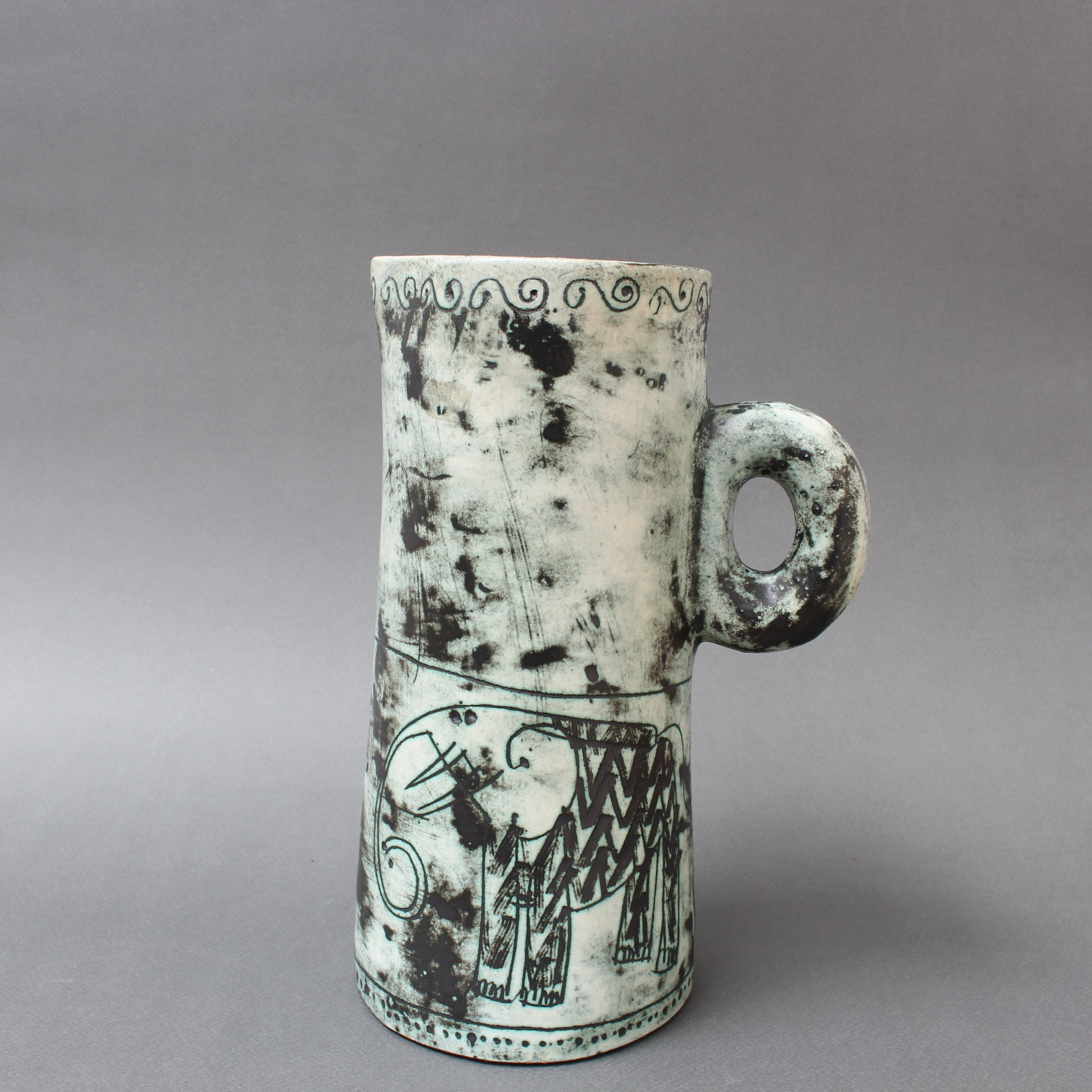 Vintage French Ceramic Pitcher / Vase by Jacques Blin (circa