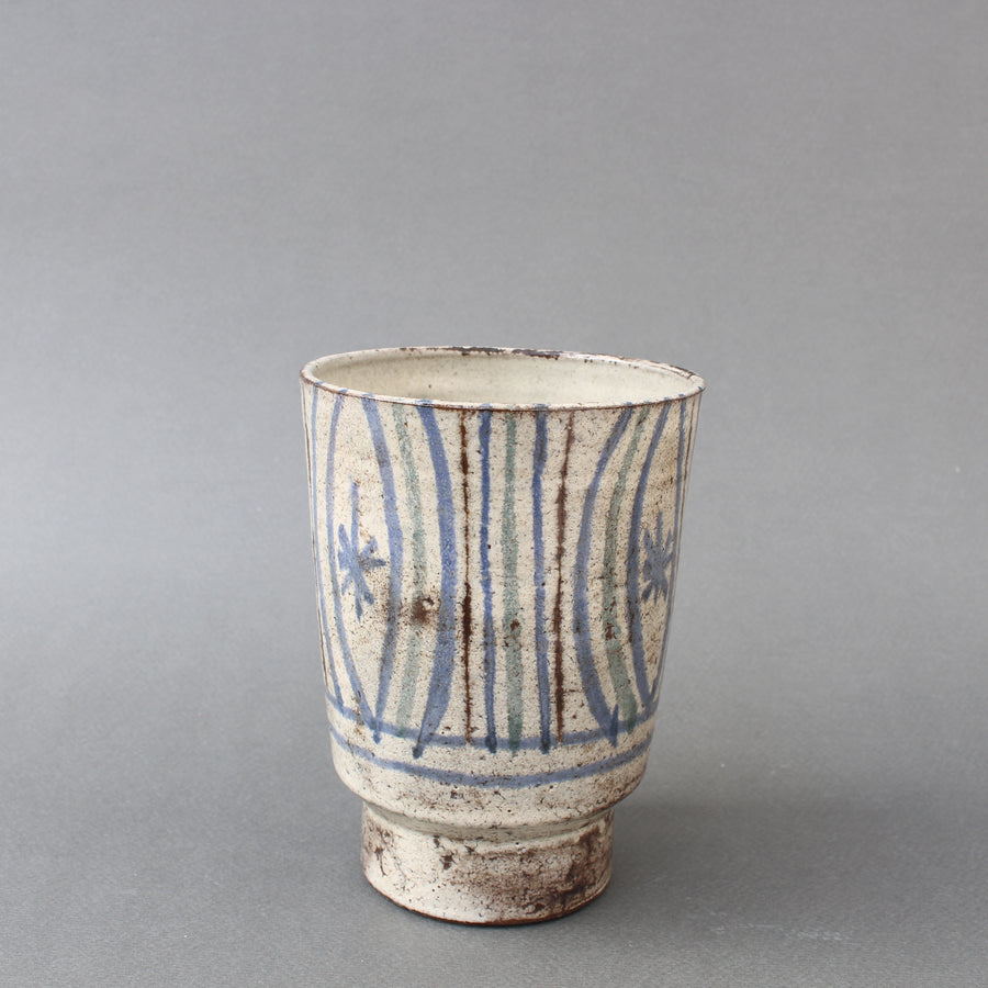 Vintage French Ceramic Cache Pot by Le Mûrier (circa 1960s) - Small