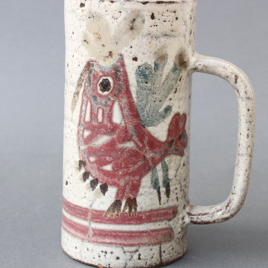 Vintage French Ceramic Decorative Mug by Le Mûrier (circa 1960s)