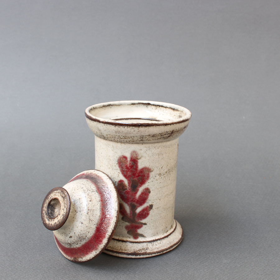 Mid-century French Ceramic Apothecary Jar by Le Mûrier (circa 1960s) - Small
