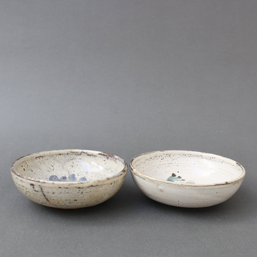 Pair of Mid-Century Ceramic Bowls by Le Mûrier (circa 1960s) - Small