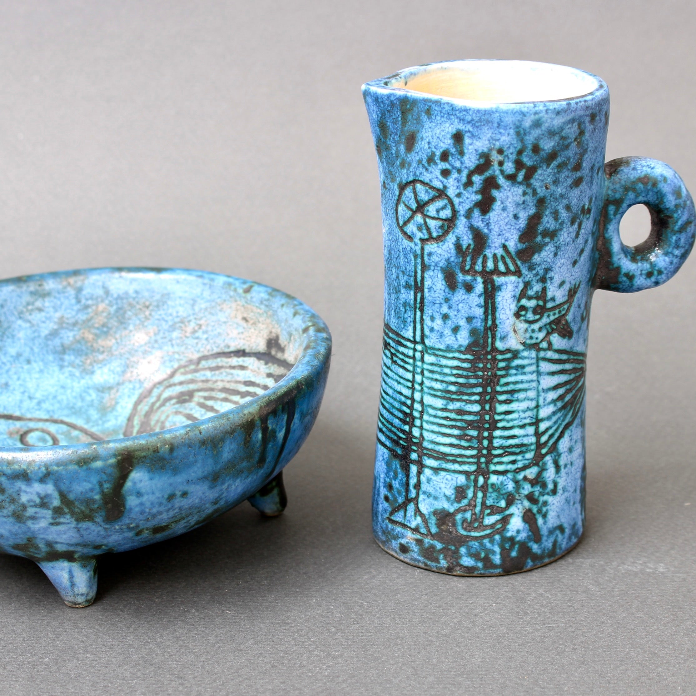 Jacques Blin ceramic フランス / リュエラン ペリアン Pair of