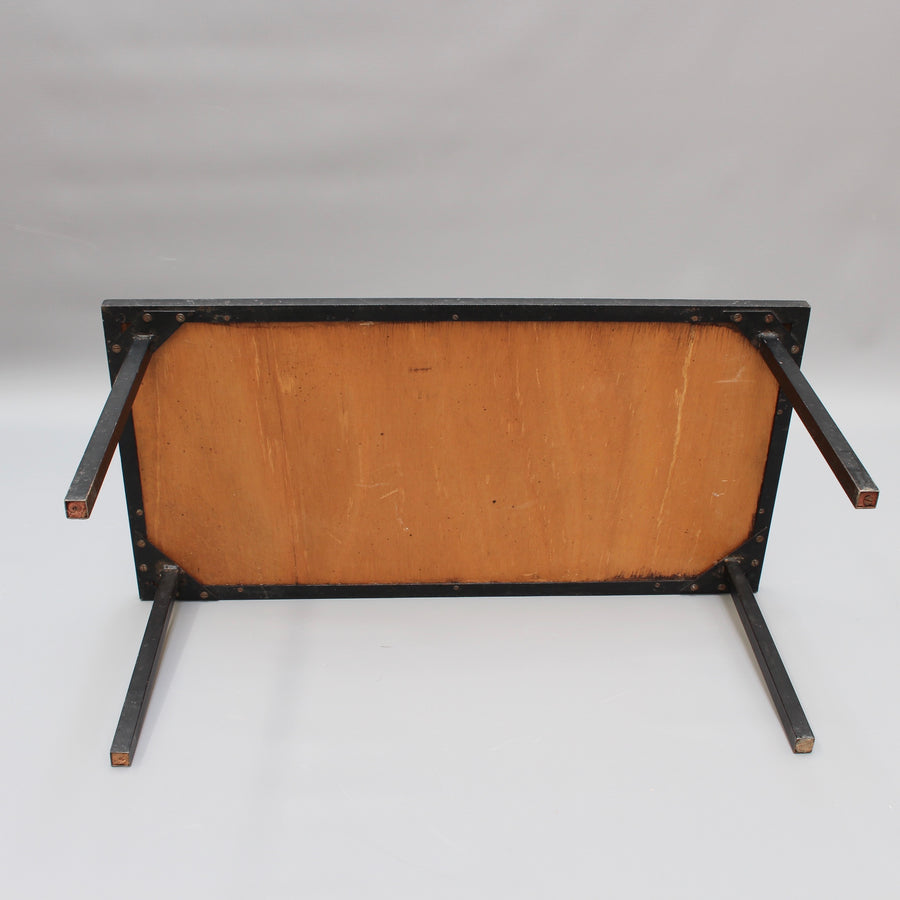 Ceramic Low Table with Red-Hued Tiles by Mado Jolain (circa 1950s)