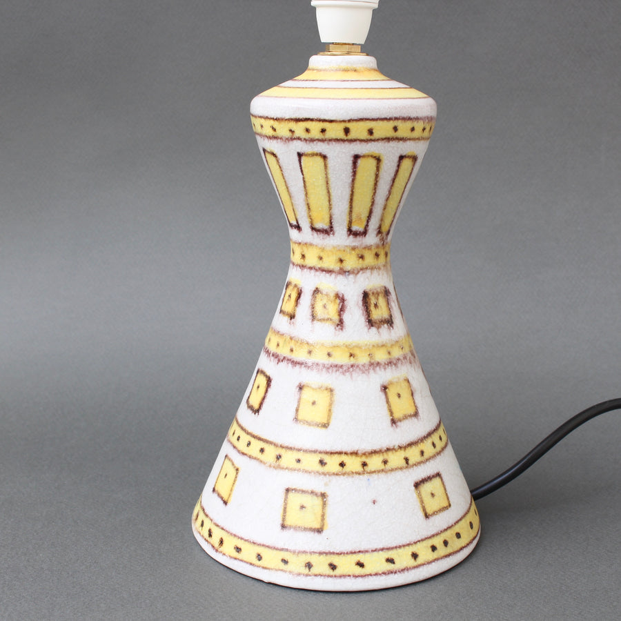 Decorative Italian Ceramic Table Lamp by Guido Gambone (circa 1950s)