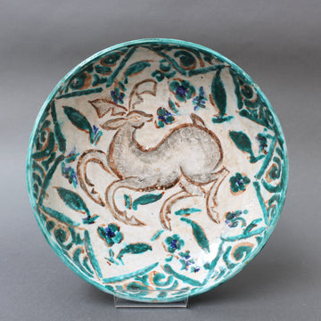 French Persian-Inspired Ceramic Bowl by Édouard Cazaux (circa 1930s)