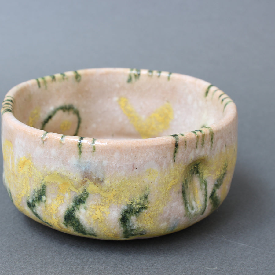 Italian Mid-Century Decorative Ceramic Bowl by Guido Gambone (circa 1950s)