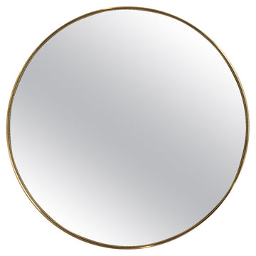 Mid-Century Italian Wall Mirror with Brass Frame (circa 1950s)