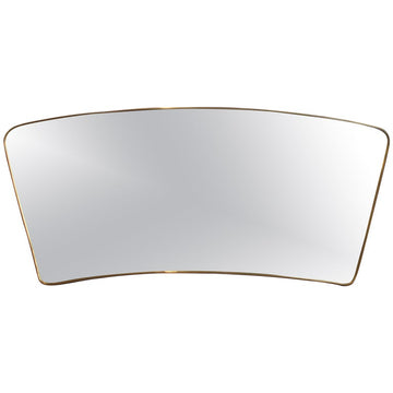 Mid-Century Italian Wall Mirror with Brass Frame (circa 1950s) - Large