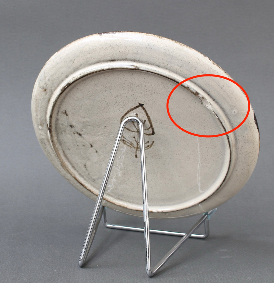Mid-Century French Ceramic Decorative Plate by Le Mûrier (circa 1960s)