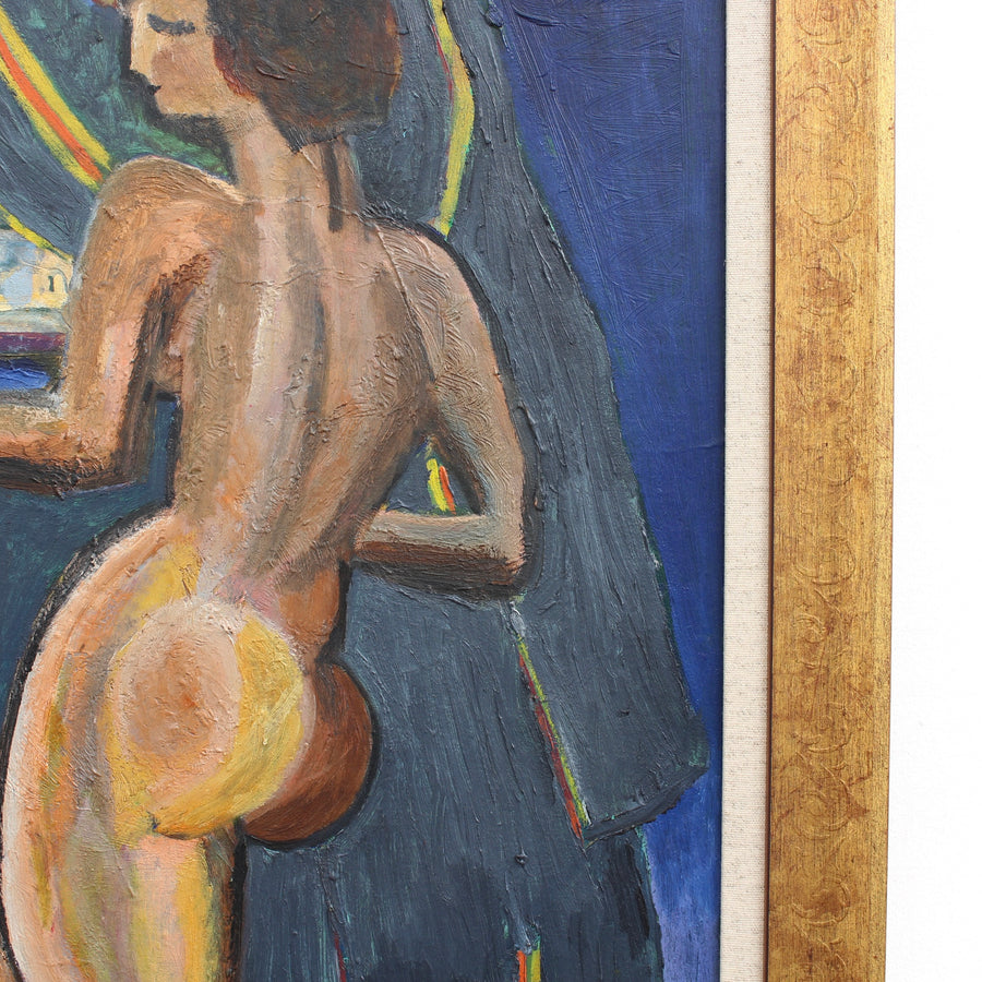 'Nude at the Window Overlooking Sacré-Coeur' by Louis Latapie (circa 1930s)