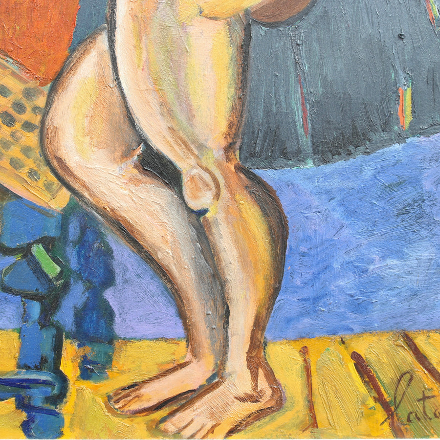 'Nude at the Window Overlooking Sacré-Coeur' by Louis Latapie (circa 1930s)