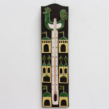 Decorative French Ceramic Thermometer by Mithê Espelt (circa 1960s)