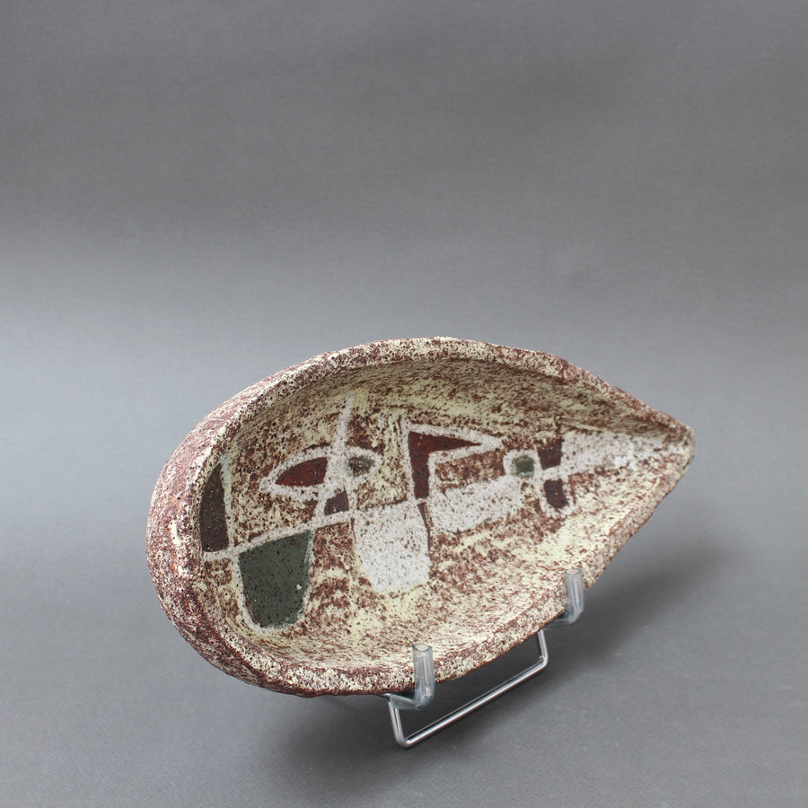 Mid-Century French Textured Ceramic Dish by Accolay (circa 1960s)