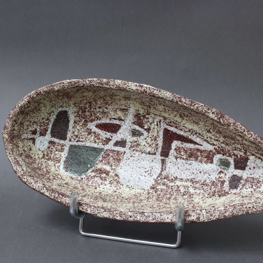 Mid-Century French Textured Ceramic Dish by Accolay (circa 1960s)