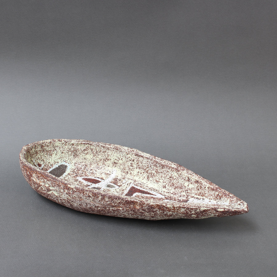 Mid-Century French Textured Ceramic Dish by Accolay (circa 1960s)