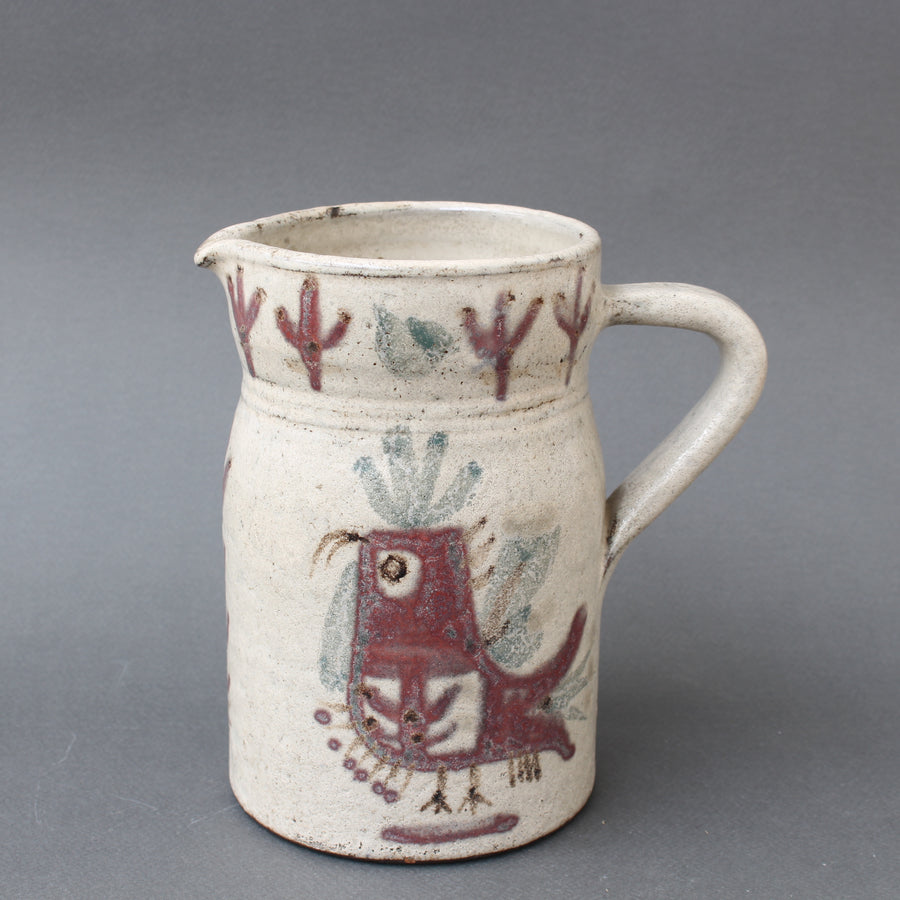 Mid-Century French Ceramic Pitcher by Le Mûrier (circa 1960s)