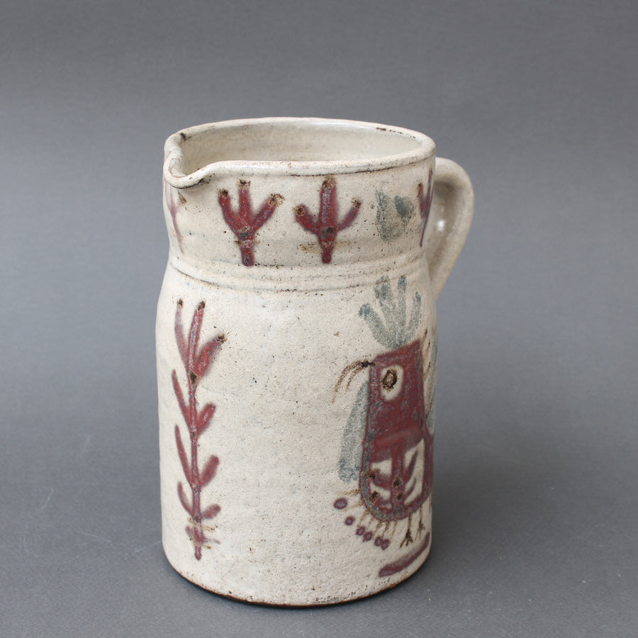 Mid-Century French Ceramic Pitcher by Le Mûrier (circa 1960s)