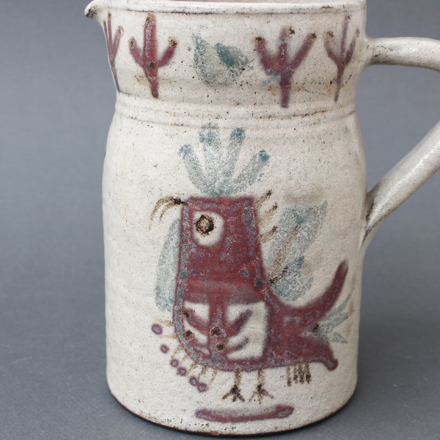 Mid-Century French Ceramic Pitcher by Le Mûrier (circa 1960s)