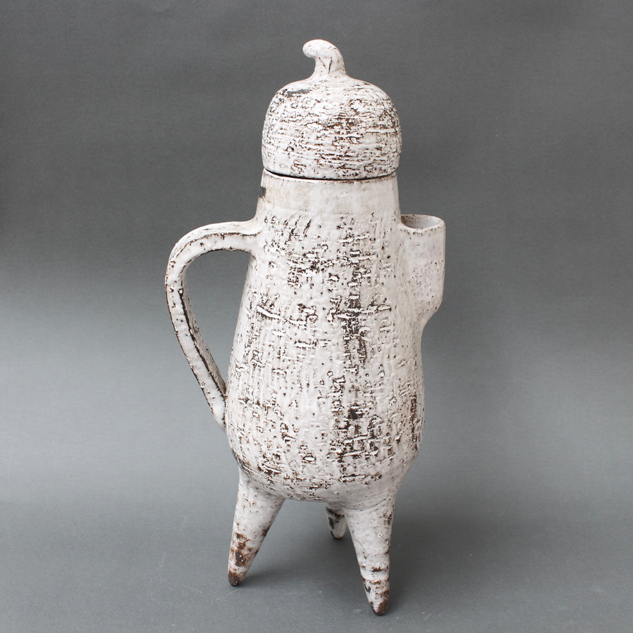 Vintage French Ceramic Jug with Lid by Gérard Hofmann (circa 1960s)