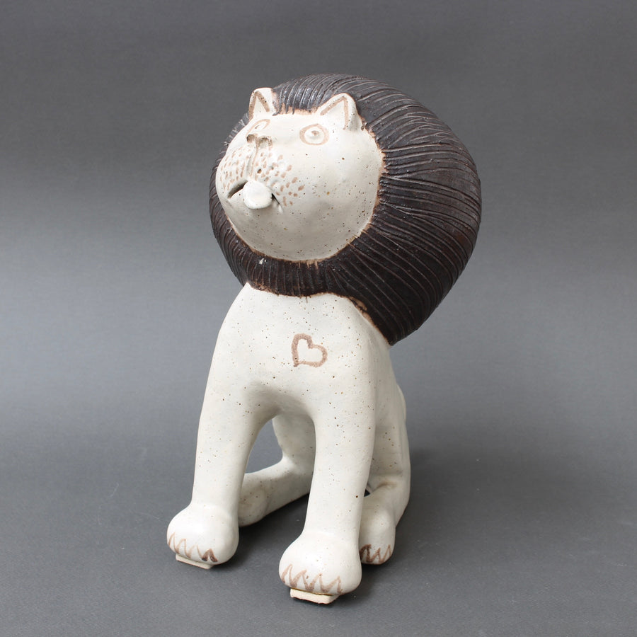 Vintage Italian Ceramic Lion by Bruno Gambone (circa 1970s)