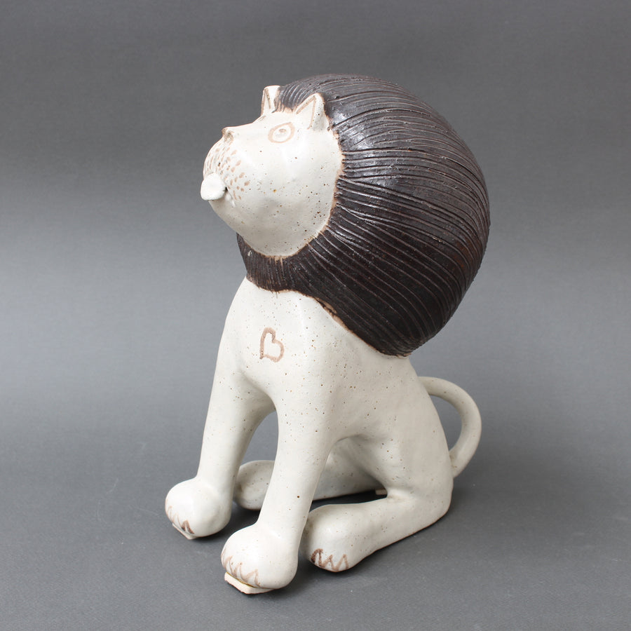 Vintage Italian Ceramic Lion by Bruno Gambone (circa 1970s)