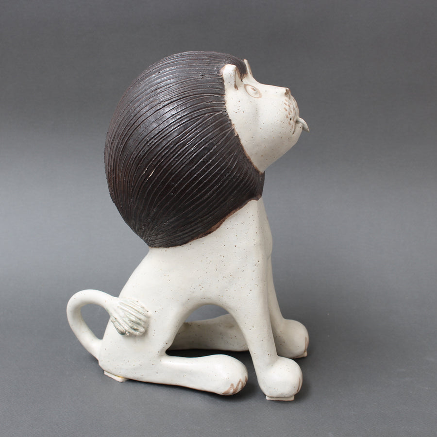 Vintage Italian Ceramic Lion by Bruno Gambone (circa 1970s)